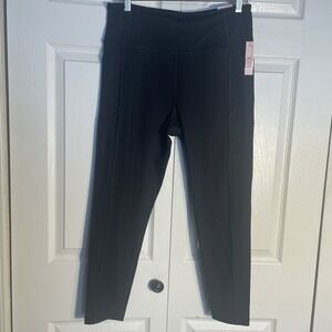 Victorias Secret Incredible Essential Legging Women 14 Black 7/8 Length Pockets